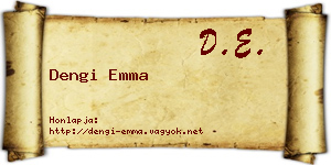 Dengi Emma névjegykártya